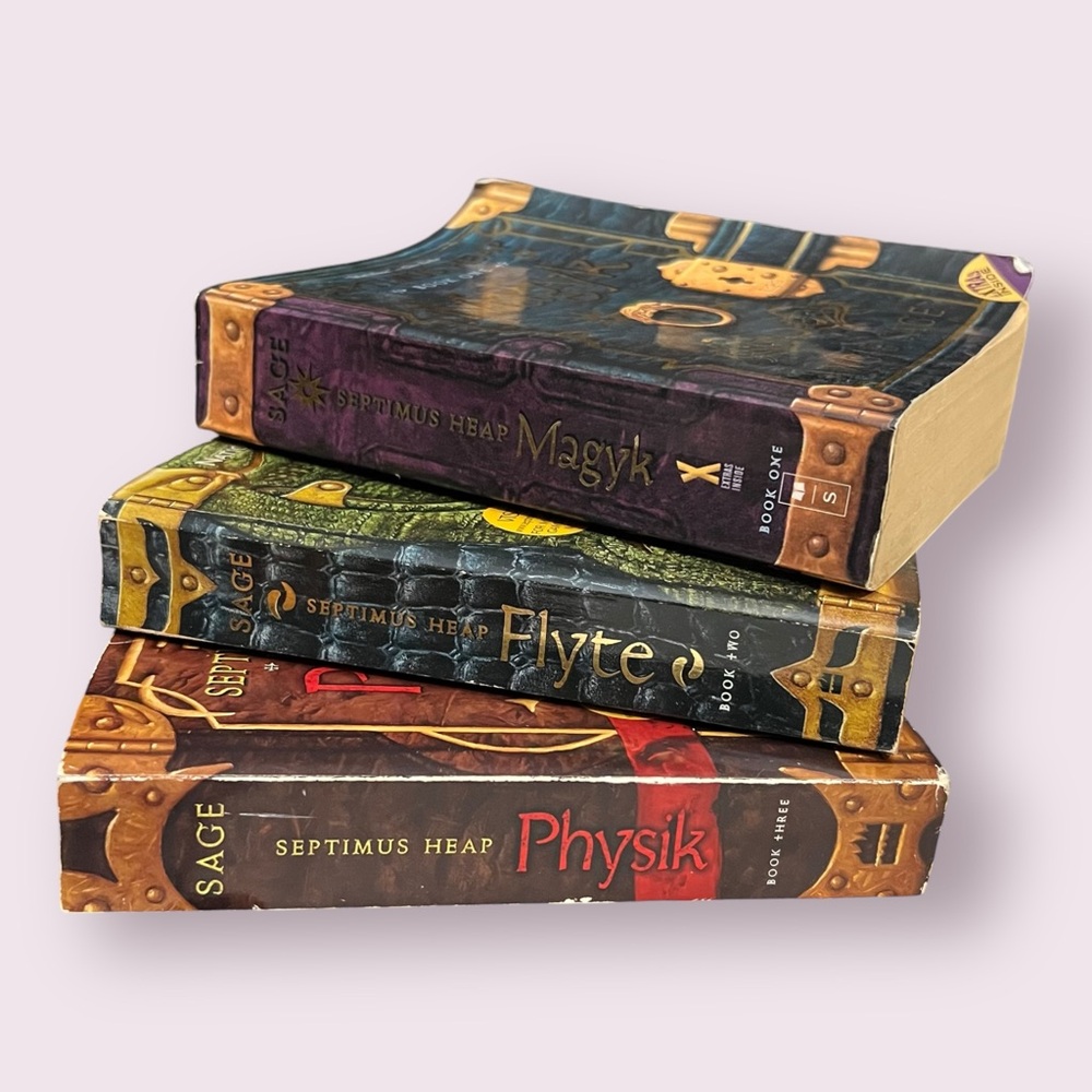 3 Book Set YA Septimus Heap - Magyk, Flyte, Physik by Angie Sage